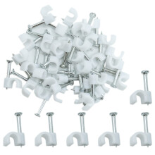 6mm Round Cable Clips 100pcs Assortment Cable Holder Management Wire Tidy Clips