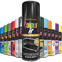 AlezyB 1 x Black Matt All Purpose Spray Paint 400ml Professional Quality and Fantastic Finish, Interior, Exterior, Household Multipurpose Spray for M