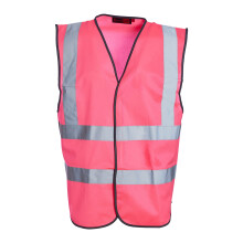 Blackrock Pink Enhanced Visibility Vest, Hi-Vis, High Visibility Vest, Safety, Reflective, Hi Vis PPE, Security, Workwear, Mens Womens - Size Small