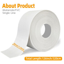 38mm x 32m White SelfAdhesive Bath Sealant Strip 3 Rolls Caulk Tape Wa
