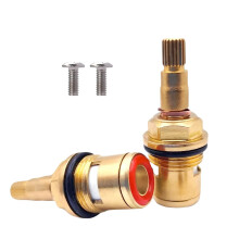 1 Pair Universal Replacement Tap,Ceramic Tap Cartridge Replacement Brass Tap Glands Repair Kit 1/4 Turn Tap Cartridge Valves Brass Ceramic Disc Cartr