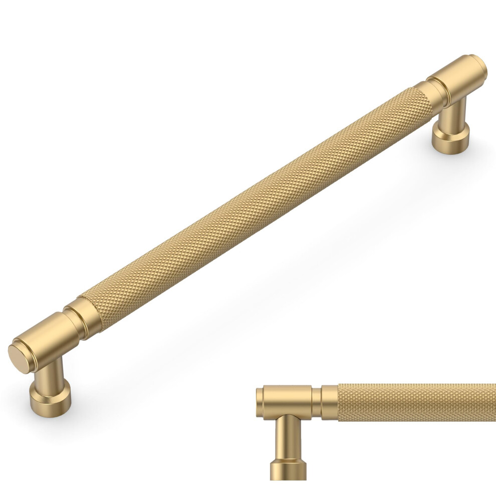 Amerdeco 10 Pack Gold Knurled Cabinet Pulls 7.5 Inch(192Mm) Hole Center Drawer Pulls Cabinet Hardware Kitchen Cabinet Handles For Bathroom Am032 81530182