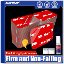 PHIXBEAR Strong Double Sided Sticky Pads, Made of 3M VHB Heavy Duty Tape, Waterproof Heat Resistant Adhesive Squares for Extreme Mounting, Car Home O