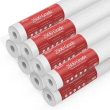 WINSOME 2500 Grade Lining Paper for Walls - Heavy Duty Plain White Lining Paper Thick Paintable Kitchen Bedroom Wallpaper Paint Shield for New Damage