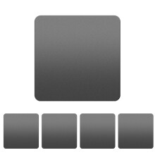 LIDER Screwless 1-Gang Blank Faceplate, Blank Plate for Wall Socket, Flat Cover for Standard UK Pattress Boxes, Flame-Resistant Polycarbonate, Round