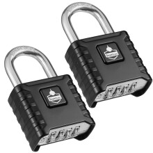 SharkByte 2 Pack Heavy Duty Combination Padlocks [Weatherproof] 52mm 4-Digit Outdoor Locks with 8mm Stainless Steel Shackles, Anti-Rust & Resettable