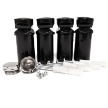 Radiator Accessories,Towel Rail Radiators Universal Brackets Chrome,White,Black, Radiator Valves (Black Bracket Only)