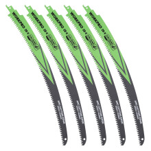 WORKPRO 380mm 5-Piece Wood Pruning Reciprocating Saw Blades Set, Sabre Saw Blades for Cutting Branches, 6TPI Saw Blades Set, Compatible with Most Rec