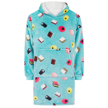 Super Soft Cozy Blue Liquorice Allsorts Kids Childrens Size Lounge Hoodzie
