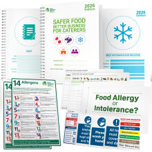 2026 Safer Food Better Business Complete Kit, SFBB Caterers Pack, 13M Diary & SC2 Temp Logs, HACCP/EHO Inspection Approved with Stickers & Hygiene Si