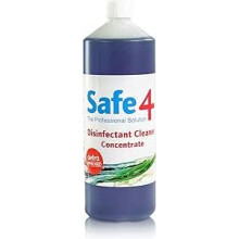 Safe4 1L Professional Disinfectant Cleaner Concentrate (1L, Lavender)