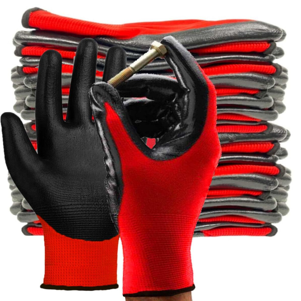 Proganda 6 Pairs Gardening Gloves, Nitrile Coated Work Gloves, Garden/Logistics/Assembly/Utilities & Public Works 5051226573637