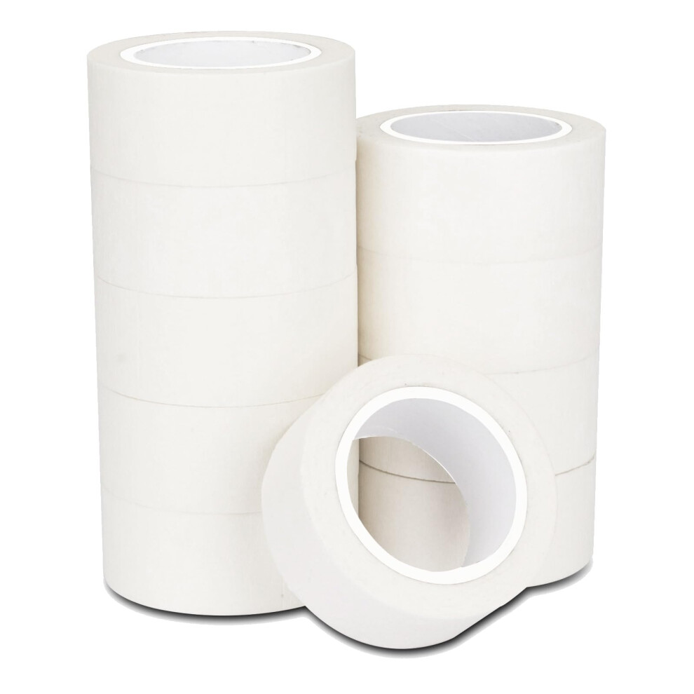 Haraqi 10Pcs White 25Mm Low Tack Painters Masking Tape For Painting Artists Decorating 79031509
