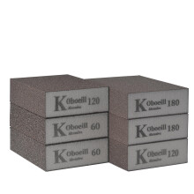 SZWLJ 6PCS(3 Grits 60/120/180) Sanding Blocks - Wet/Dry Sponges Sandpaper, Reusable & Non-Clogging Hand Sanding Tool for DIY Wood Metal Wall Polishi