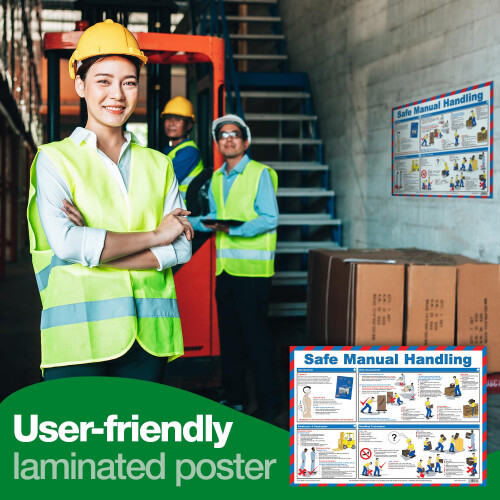 Safety First Aid Group Safe Manual Handling Poster - Laminated (A2) 1