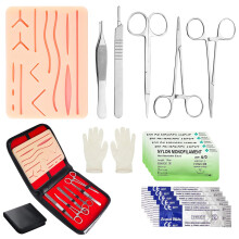 Vegena Suture Practice Pad, Complete Suture Practice Kit, 3-Layer Silicone Skin with Tools & Carry Case, Skin Suture Pad for Training and Practice of