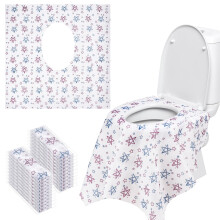 Homgaty 20 Pack Disposable Toilet Seat Covers, Potty Seat Cover Protectors, Extra Large Size, Individually Wrapped, Waterproof for Travel, Toddlers Po