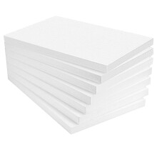 Pack of 10 Thick White Rigid Polystyrene Foam Sheets 600x400x25mm Insulation Void Filling Slabs