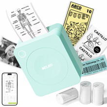 Nelko Sticker Printer, PM230 Mini Printer Bluetooth Portable Sticker Maker with 3 Rolls, for DIY Creation, Study Notes, Pictures, Receipts, List, Mul