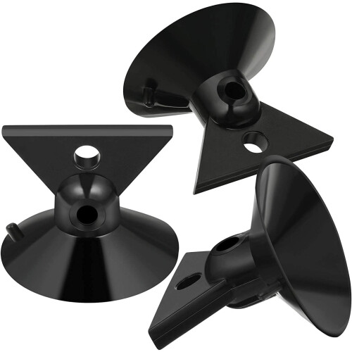 SquarezhenBo 3 Pcs Black for GU10 Light Bulb Suction Cup Inverted Triangular Suction Cup Lights Remove