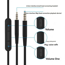 Headphone Audio Cable with Mic 3.5mm to 2.5mm Audio Cable for QCSE, QC45, QC35 II, QC35, QC25, ANC700, NC700 Cable
