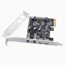 Adaptateur de Carte PCIE USB 3.2 Gen1 5 Gbit/S de Type C Carte PCI Express 2 USB A + 2 Type-C/Carte D'Extension USB3.2 PCI-E