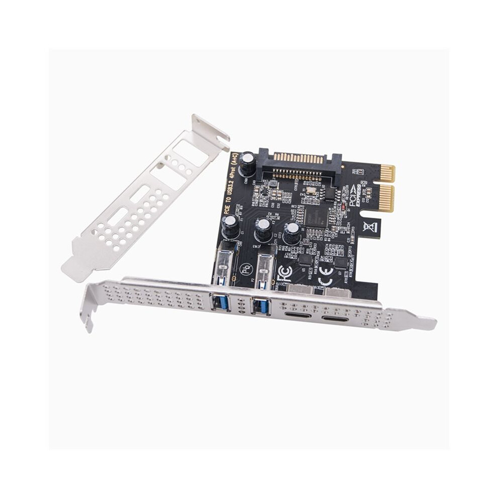 Type C Usb 3.2 Gen1 5Gbps Pcie Card Adapter Pci Express Board 2Xusb A Port+2Xtype-C Port/Usb3.2 Pci-E Expansion Card 4712562036316