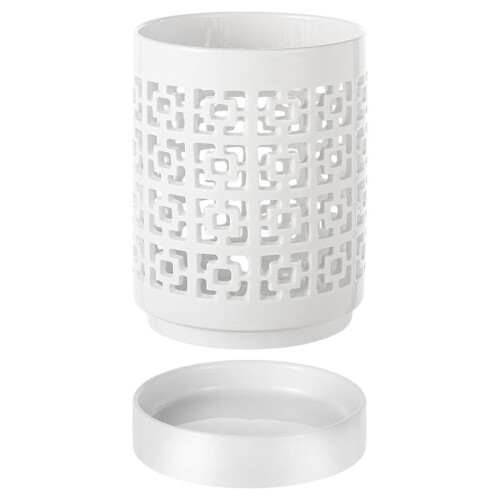 Vaso de Orquídea com Furos Vasos de Cerâmica para Plantas Vasos de Flores Internos e Externos para Replantio com Drenagem e Pires de 4 Polegadas
