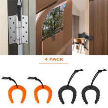 Türstopper-Keil, Türstopper für Ersthelfer für Polizei und Feuerwehr, Langlebige Türstopper und Keile, 2 Schwarze und 2 Orange