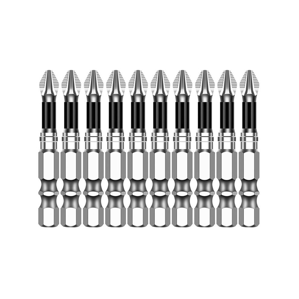 10Pcs 50Mm Screwdriver Bit Set Magnetic Impact Phillips Bit Screwdriver For Electric Screwdrivers 4713304933467