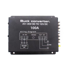 100A 24V do 12V Konwerter Zasilania Samochodu Konwerter Elektryczny z Regulacją Temperatury dla Wózka Golfowego Club Car Truck Bus