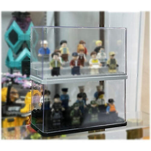 Figure Display Box, Stackable Dustproof Building Block Display Box for Action Figure Toys 1