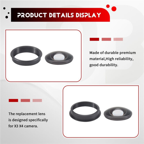 For  X3 X4 Replacement Lens for Action Camera Repairing Accessories Part