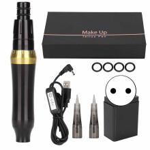 Tattoo Machine With Color Changing Voltage Indicator, Rotary Control Push Knob Professional Tattoo Kit Featuring Aluminum Alloy Construction & Built