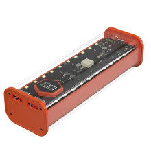 21700 DIY Power Bank Case Supports 4x21700 Batteries PD20W Powerbank Case LED Screen Transparent Battery Storage Shell A
