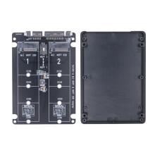 Dual M.2 to SATA3.0 Adapter M.2 Protocol SSD Adapter 2 Port NGFF M.2 B Key to 3.0 6Gbps M2 to Converter
