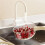 Fruit Drain Basket with Lid Vegetable Washing Bowl Foldable Handle Cleaning Colander Refrigerator Crisper Kitchen Boxes 5