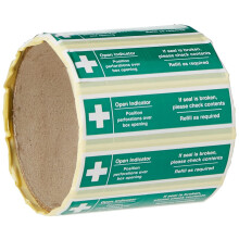 Caledonia Signs 56300 First Aid Box Tamper Labels, 82 mm X 23 mm (Pack of 50)
