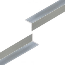 Virtual Plastics Aluminium Corner Trim - Aluminium Angle Edge Trim - Natural Silver Finish - 1 Metre length (25mm x 25mm)