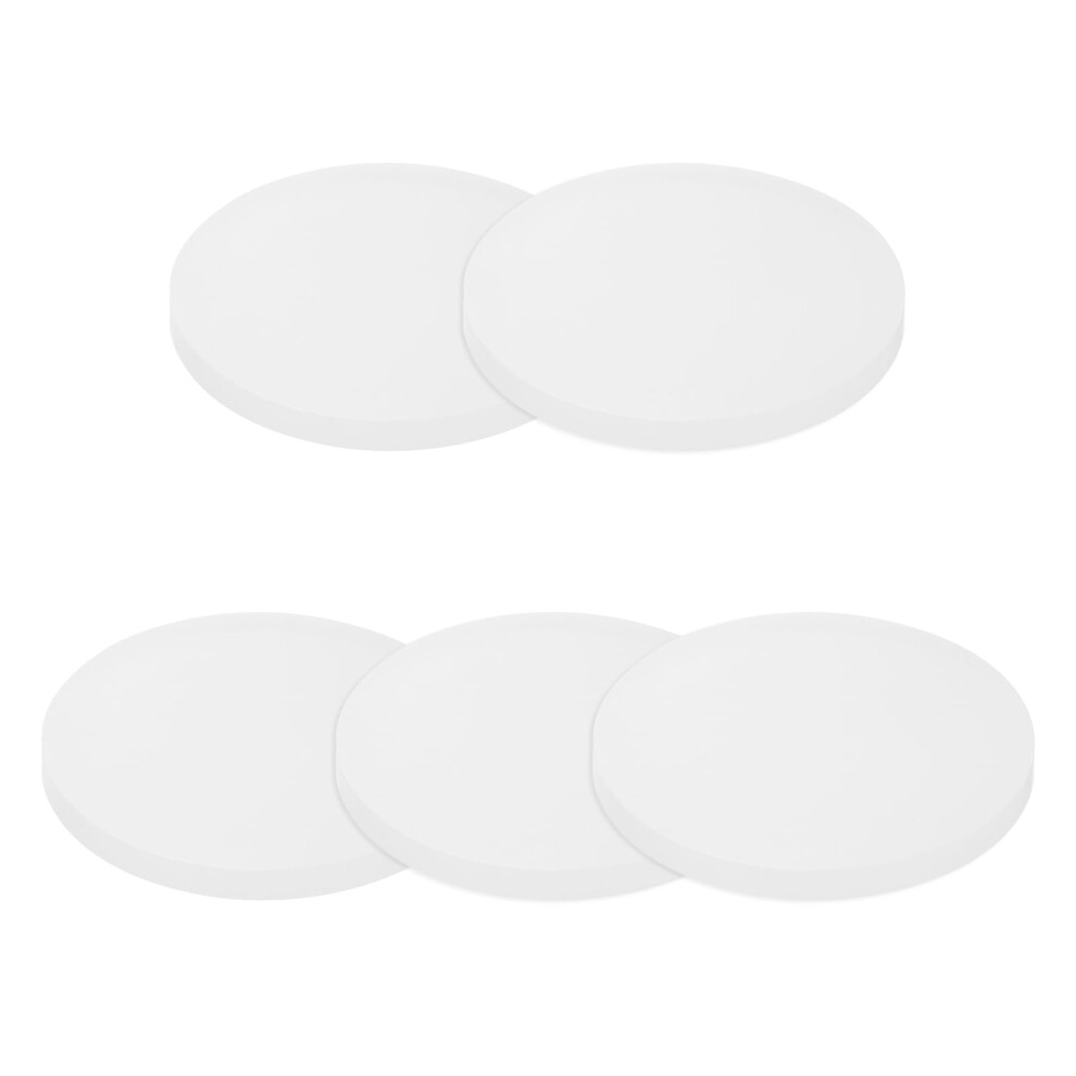 Patikil Solid Round Silicone Rubber Sheet, 5 Pcs 50Mm Od X 4Mm Thick Round Silicone Sealing Gasket Pads Bumper Pads For Home Craft Industrial Anti Vi