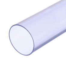 sourcing map 3.2 Inch Clear PVC Rigid Pipe 82mm ID 90mm OD 14" High Impact for Water Pipe, Aquarium, Fish Tank, Greenhouse Garden, Clear Blue