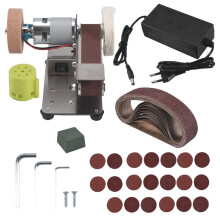 EU Plug,Belt Sander,Adjustable Speed Electric Knife Sharpener,15Degree Belt Grinder,Power Belt Sander for Woodworking