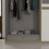 (Grey, 200cm) Modern Glass Door Wardrobe with LED 5