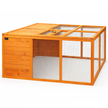 KCT 4x4 Wooden Pet Run Outdoor Square Garden Playpen Enclosure Cage for Small Animals Rabbit Guinea Pig Bunny 4 x 4 Play Pen 4ft
