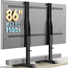 Universal Table Top TV Stand Base Replacement for Most 24 to 86 Inch LCD LED TVs, 7 Height Adjustable TV Legs with Cable Management Hold up to 68kg,