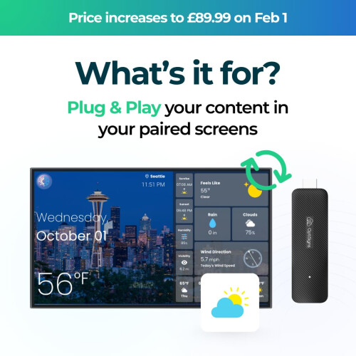 OptiSigns Android Stick Digital Signage Player - UK Plug 1