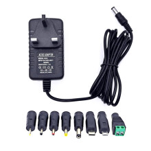 JZK 5V 1A DC Power Supply Adapter, AC 100-240V to DC 5 Volt 1 Amp 1000mA Power Adapter Converter Transformer with 8 Connector DC Plug for 5V LED stri