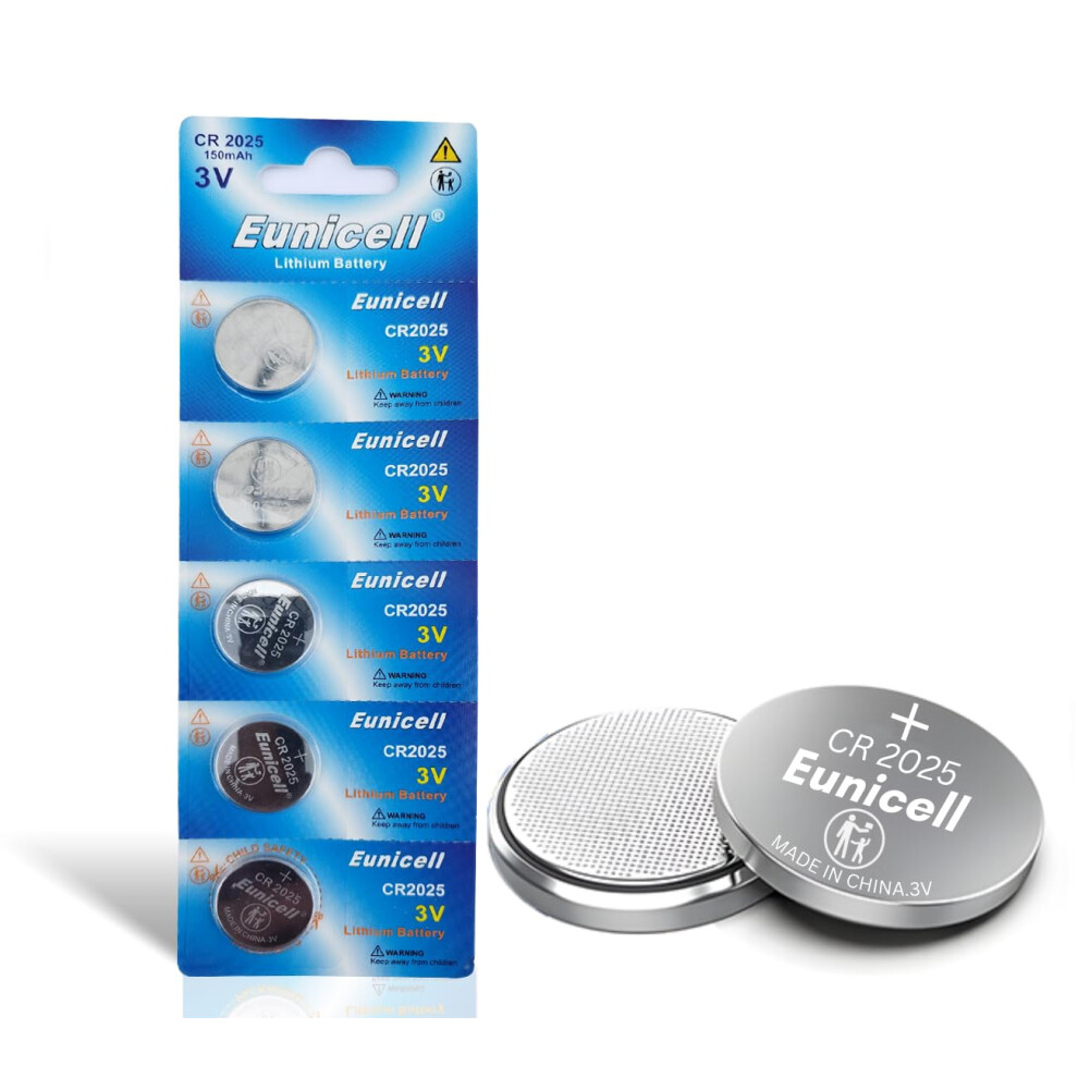 5 X Cr2025 Eunicell 3V Lithium Coin Cell Button Batteries For Apple Airtags, Key Fobs, Home Devices, Fitness And Medical Accessories 65892749