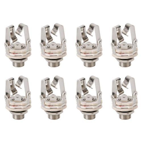 8X Jack 6.5 Two-Channel Audio Cable Connector Plug Socket with A  Stereo 6.5 Female for Guitar