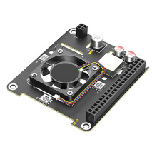 Voor Raspberry Pi 5 POE Ethernet-Voedingsmodule met Ventilator RGB-Licht 802.3af/At M.2 NVME Naar PCIe-Adapter